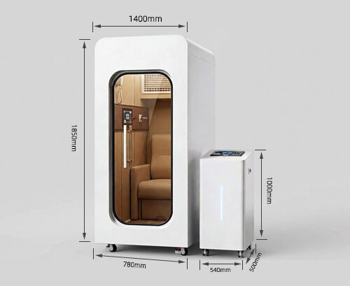 2.0ATA Single Mini Hyperbaric Chamber with Red Light Therapy